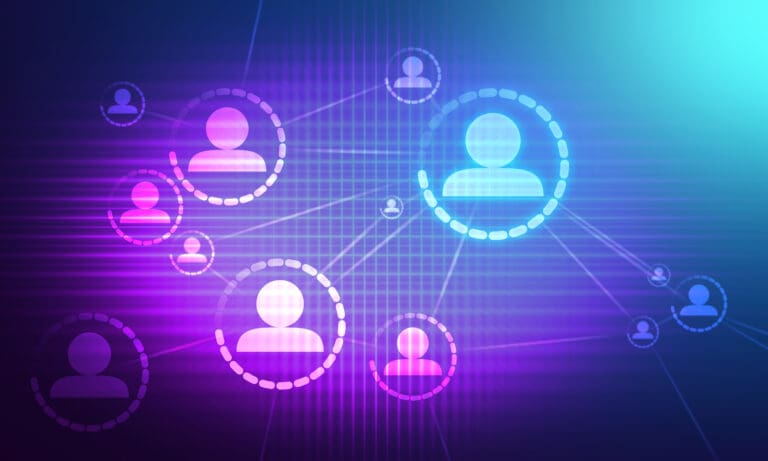 world of particle galaxy star abstract ai tech neon glow wave full